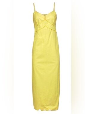 MM6 Maison Martin Margiela Lemon Yellow Maxi Slip Dress
